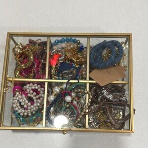 Assorted Jewelry Collection in Gold Display Box